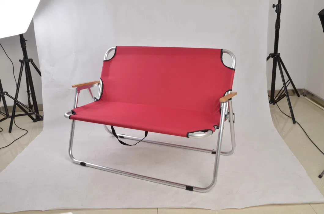 Outdoor Indoor Folding Double Seats Garden Bench Camping Chair