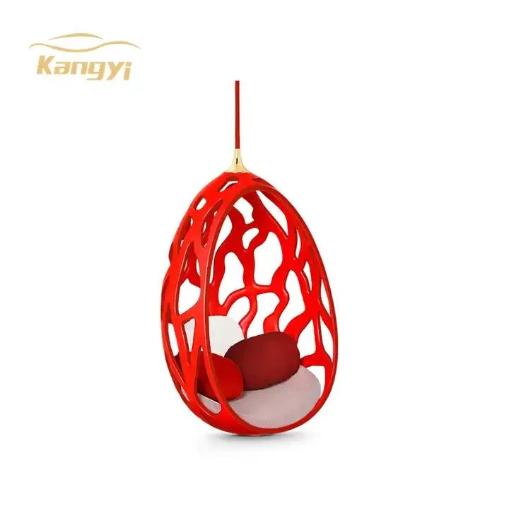 Fiberglass Swinging Egg Pod Hanging Chair with Stand