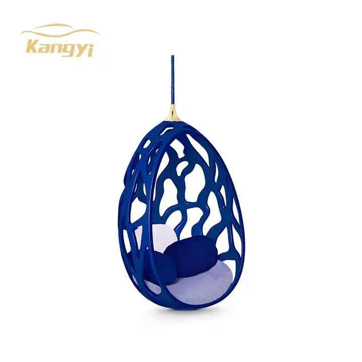 Fiberglass Swinging Egg Pod Hanging Chair with Stand