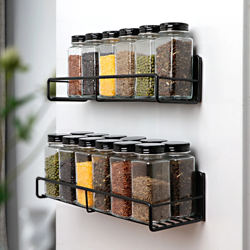 Customization 4 Pcak Magnetic Spice Rack Organizer Metal Wire Spice Set Shelf Rack