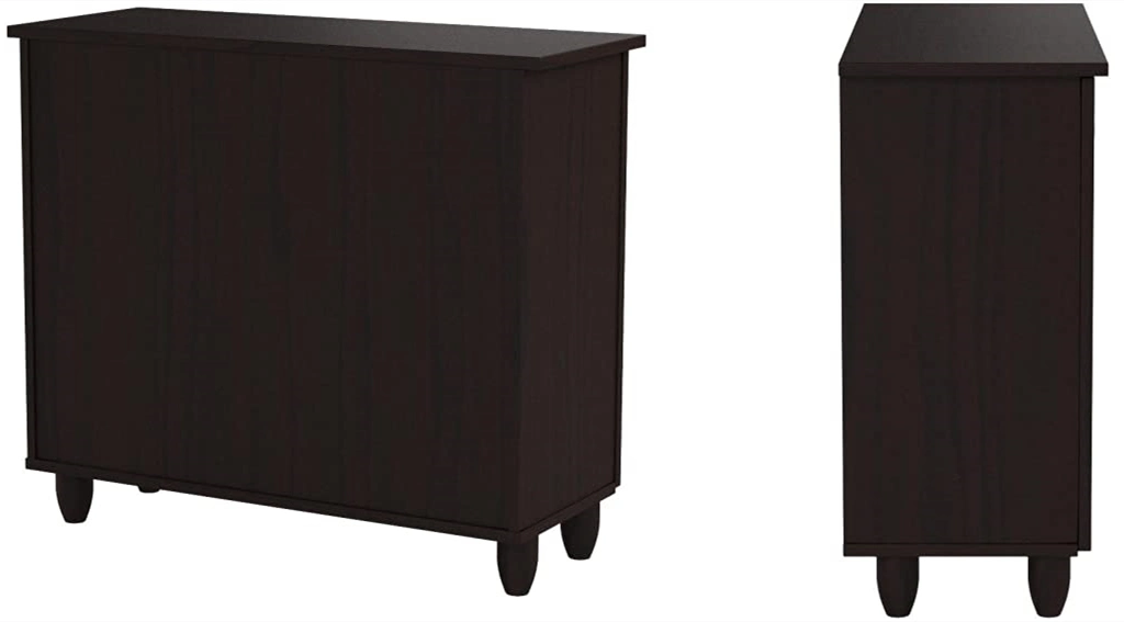 Modern Dark Brown Household Entrance Wooden Shoe Cabinet 0238