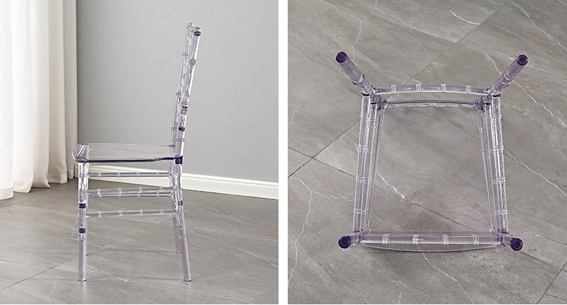 Wholesale Clear Acrylic/PC Crystal Event Tiffany Chiavari Chair Transparent Plastic Chair