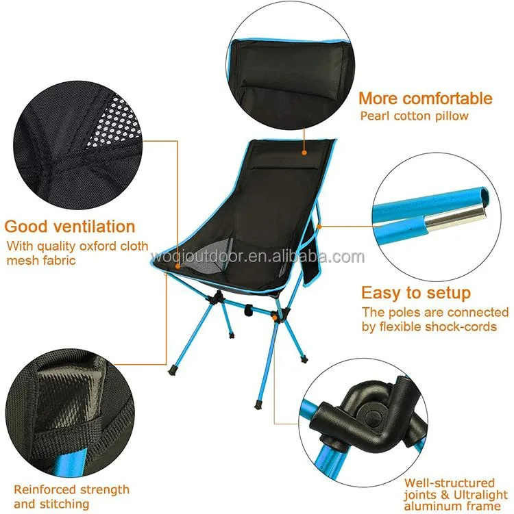 Woqi Customized Outdoor Lightweight Leisure Lawn Chair, Foldable Beach Camping Chair