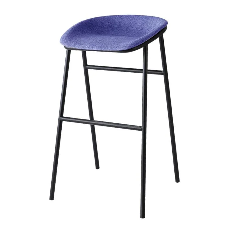 Kitchen Modern Design Metal Legs Recycled Pet Felt Seat High Bar Chair Counter Stool for Event