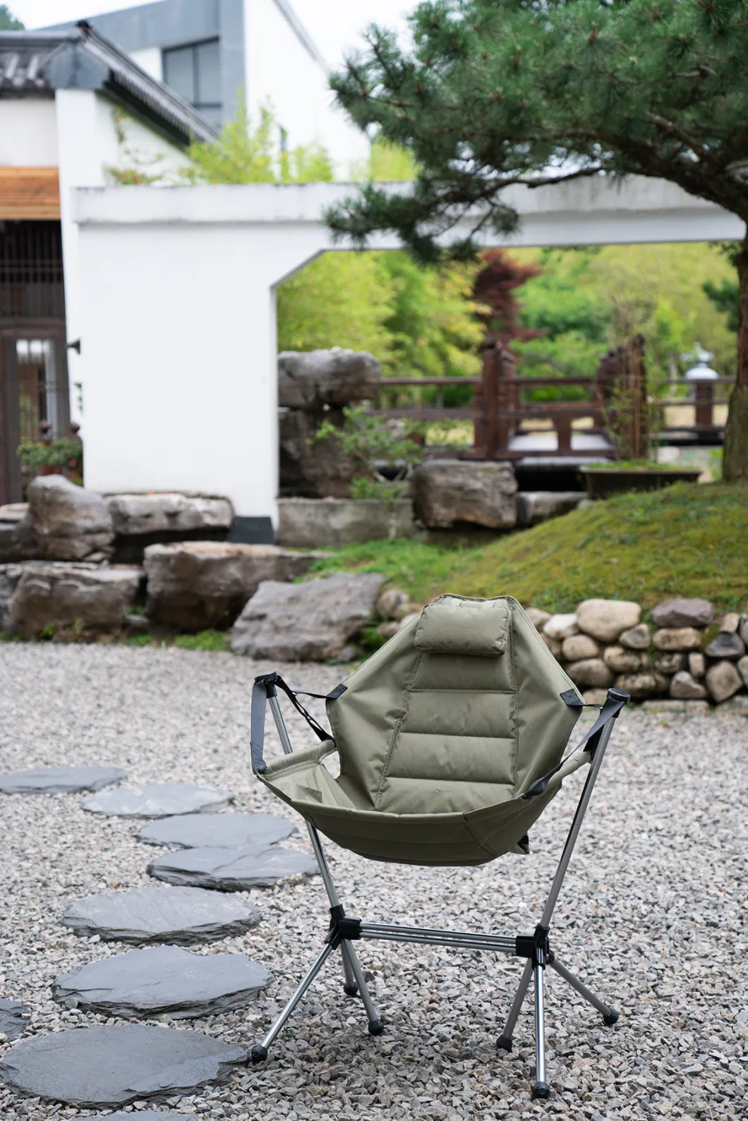 Camping Chairs, Camping Folding Swing Chair, Portable Folding Rocking Chair, Recliner Camping Beach Chair