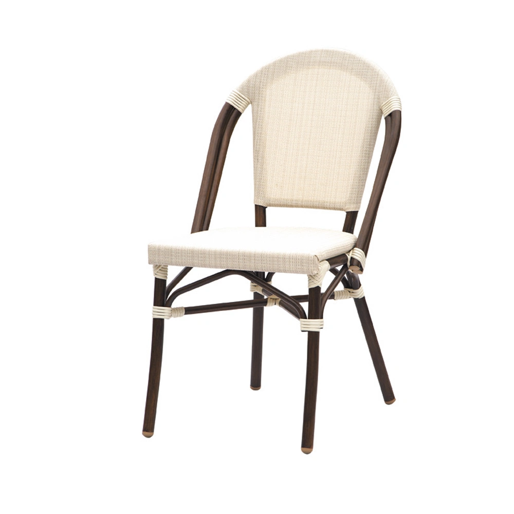 European Outdoor Restaurant French Bistro Rattan Cafe Arm Chairs