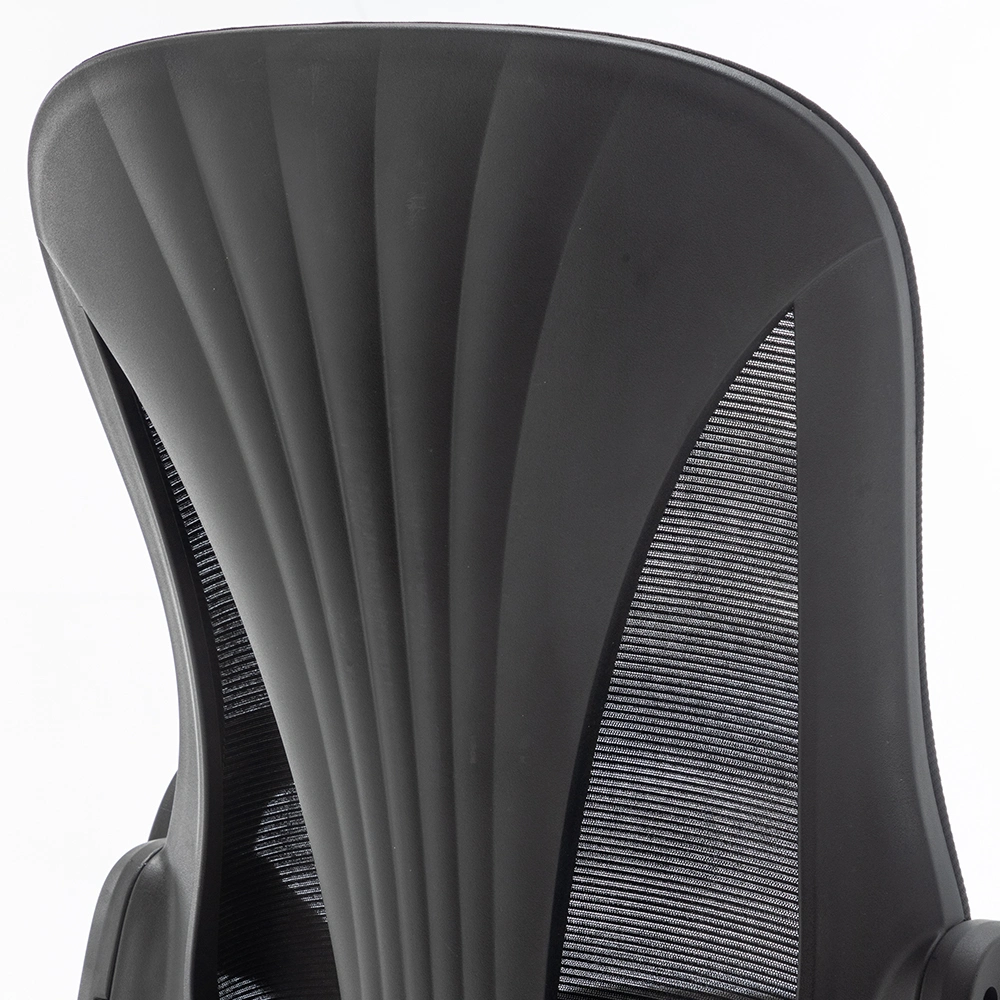 High Quality Low Price Folding Back Black Office Ergonomic Chair with Flip up Armrest