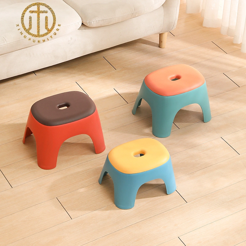 Plastic Stool Nordic Thickening Household Bathroom Round Stool