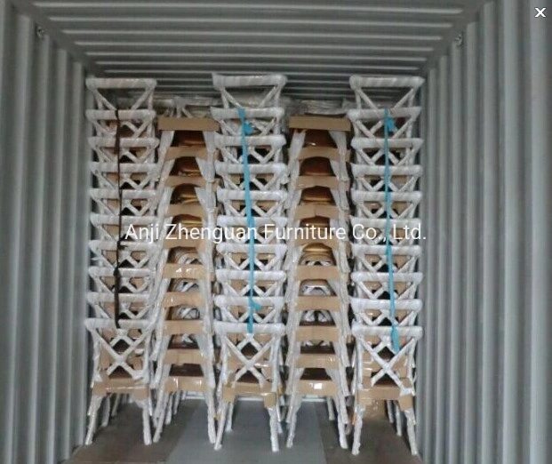 Manufacturer of Cross Back Wood Stacking Wedding Event Furniture Dining Cane Banquet Chair (ZG11-002)