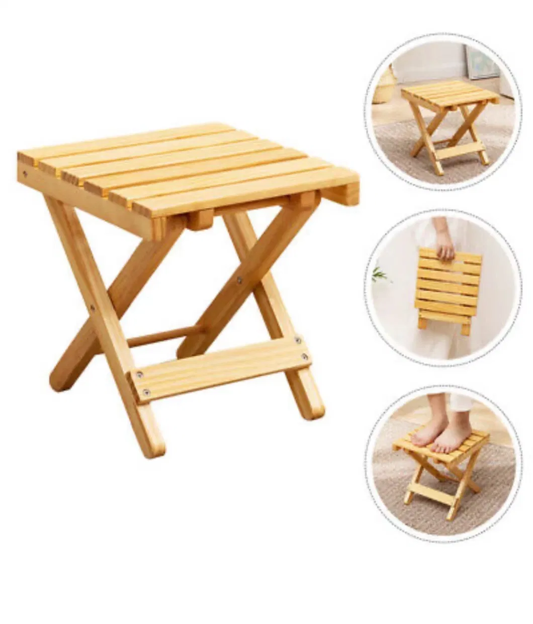 Factory Wholesale Portable Camping Furniture Outdoor Collapsible Small Table Foldable Wood Picnic Table