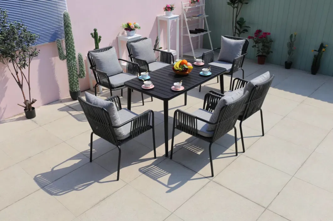 Outdoor Tables and Chairs Nordic Outdoor Garden Hotel Balcony Simple Waterproof Rope Chair Leisure Combination