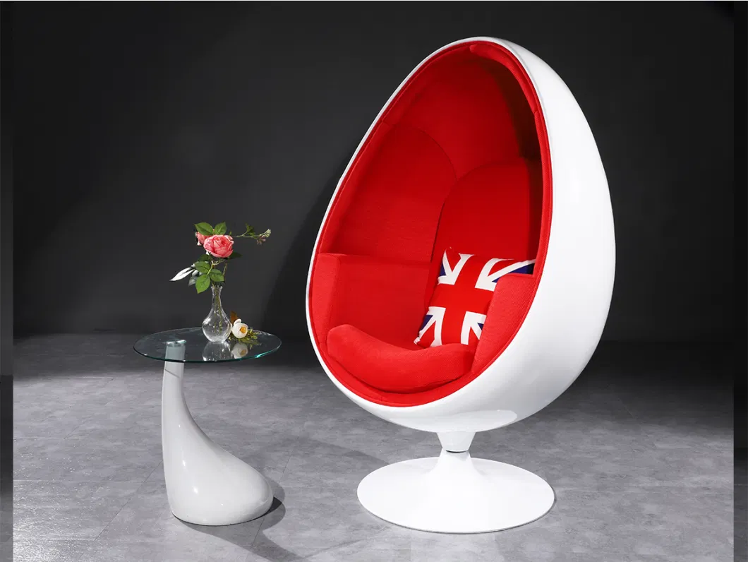 Modern Design Fiberglass Oval Shape Egg Pod Chair for Living Room Furniture and Hotel