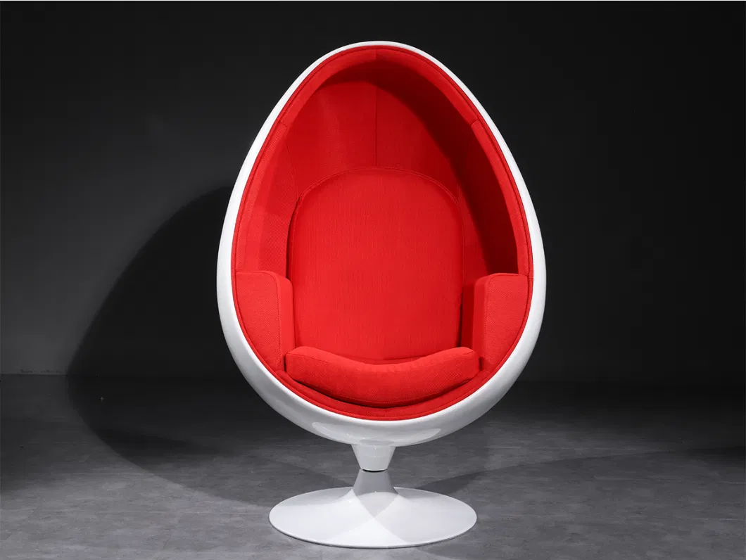 Modern Design Fiberglass Oval Shape Egg Pod Chair for Living Room Furniture and Hotel