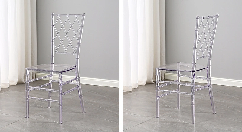 Wholesale Clear Acrylic/PC Crystal Event Tiffany Chiavari Chair Transparent Plastic Chair