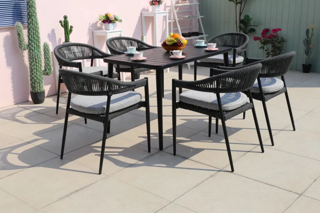 Outdoor Tables and Chairs Nordic Outdoor Garden Hotel Balcony Simple Waterproof Rope Chair Leisure Combination