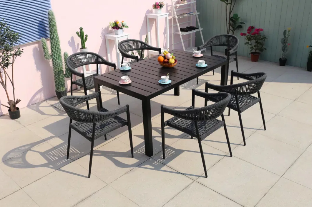 Outdoor Tables and Chairs Nordic Outdoor Garden Hotel Balcony Simple Waterproof Rope Chair Leisure Combination