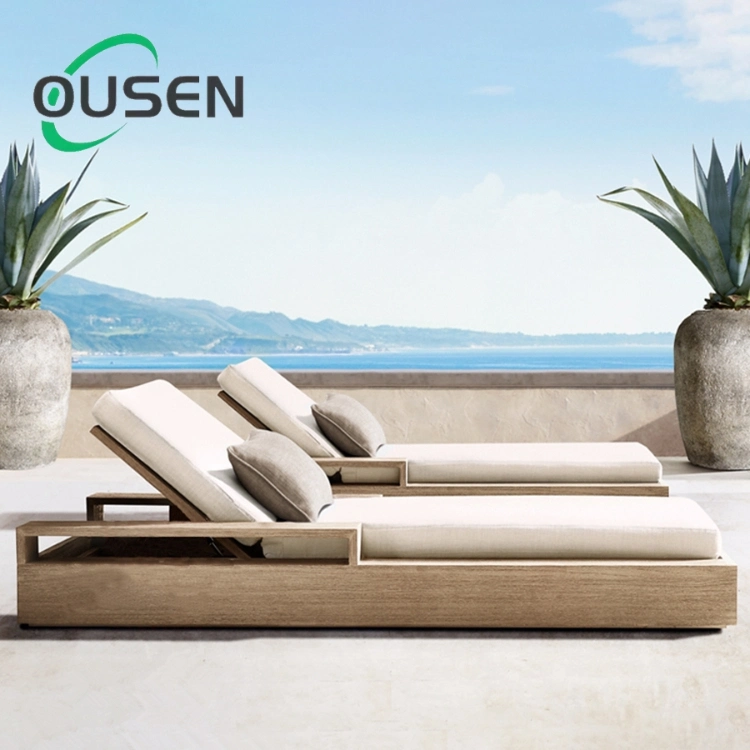 New Design All Weather Customized Daybed Patio Outdoor Garden Glass Fiber Reinforced Plastic Sun Lounger