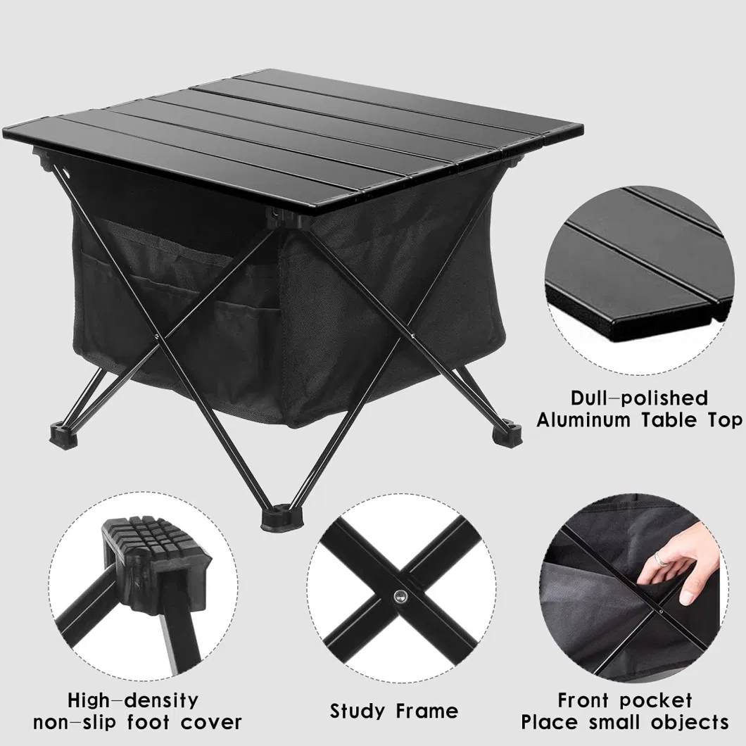 Outdoor Picnic Backpack Lightweight Aluminum Collapsible Folding Camping Table