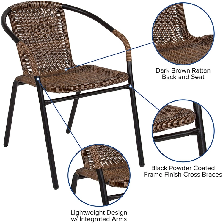 Competitive Price Eco-Friendly Waterproof Plastic Patio Rattan Wicker Chair Beach Chairs