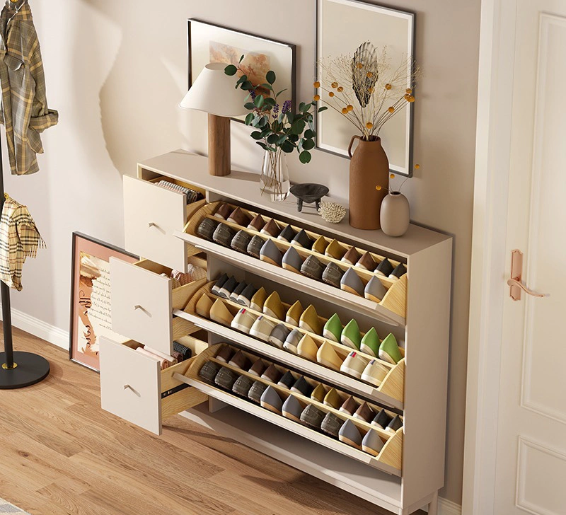 Modern Shoes Cabinet Storage Hallway Furniture Bedroom Pair Shoes Entryway Rack White Shoes Stool