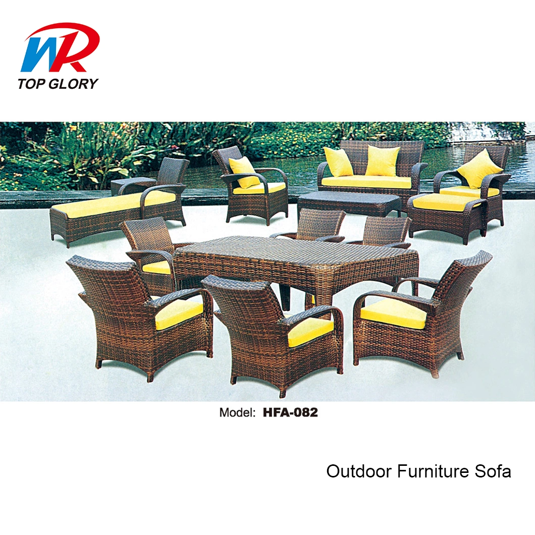 Wicker Furniture Rattan Dining Sets Wicker Set Table with Glass Top (TG-HL28)