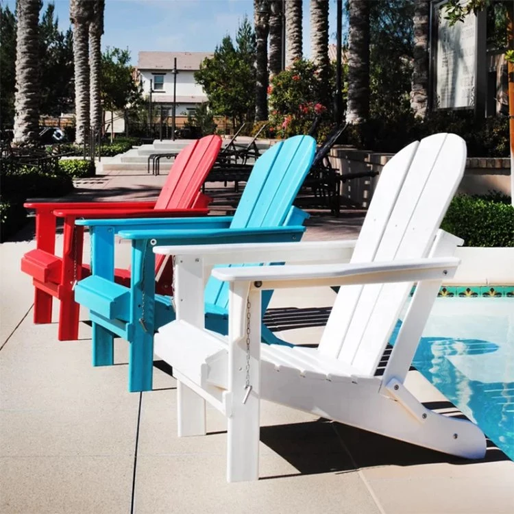 High Quality Waterproof Outdoor All Weather Patio Lawn Folding HDPE Plastic Adirondack Chair