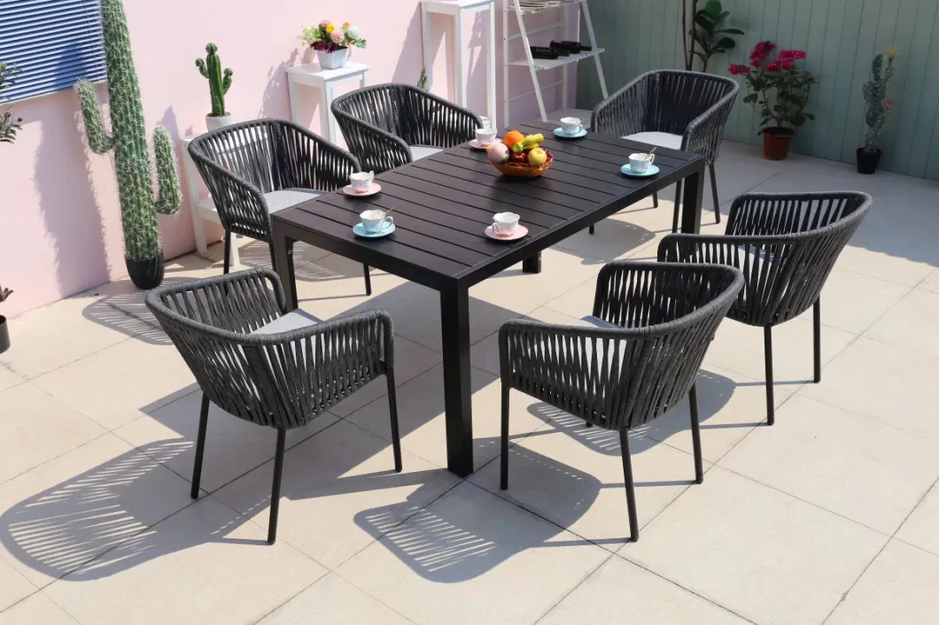 Outdoor Tables and Chairs Nordic Outdoor Garden Hotel Balcony Simple Waterproof Rope Chair Leisure Combination