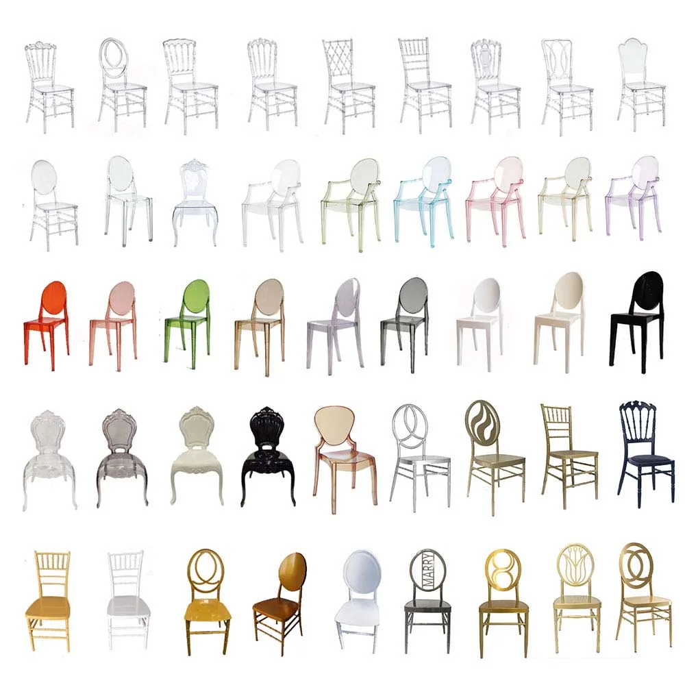 Outdoor Chair Dining Chair for Restaurant Coffee Wedding Plastic Ghost Chiavari Chair Price