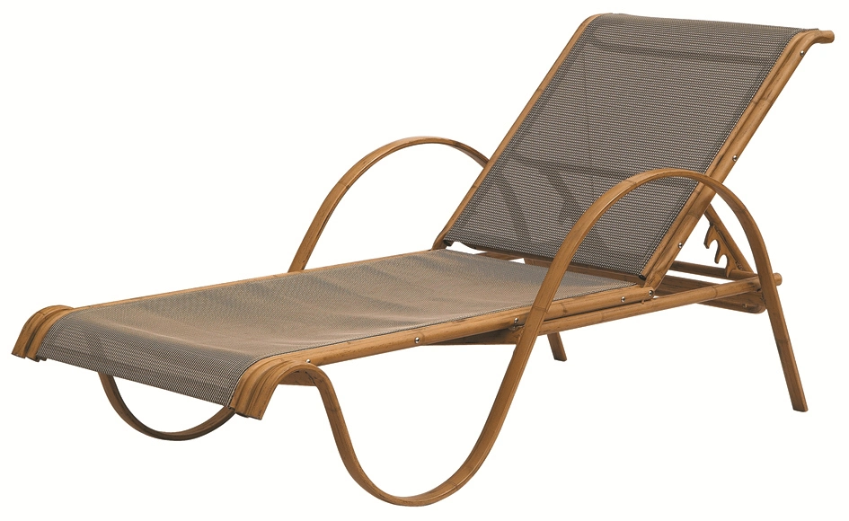 Double Bed Red Canopy Folded Back Flat Rattan Beach Sun Lounger