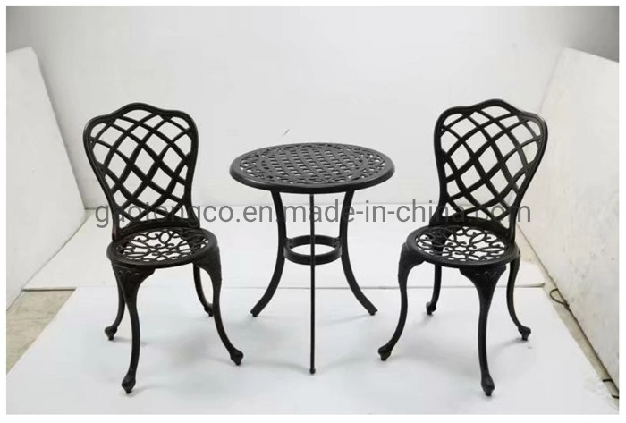 Cast Aluminium Cafe Bistro Set Patio Garden Outdoor Furniture Table and Chairs Set