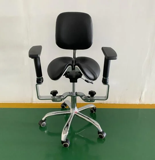 Split Seat Ergonomics Adjustable Tilt Saddle Stool Medical Dental Chairs