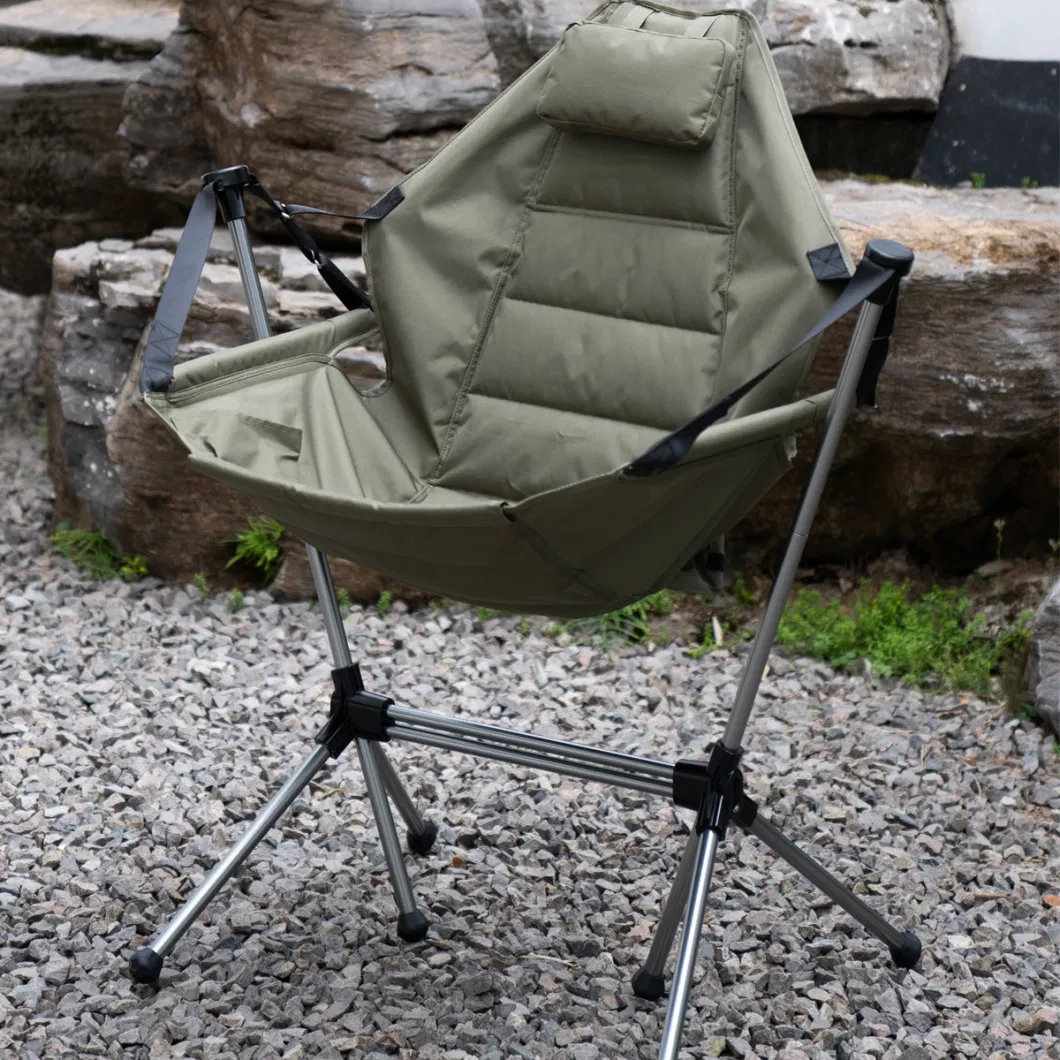 Camping Chairs, Camping Folding Swing Chair, Portable Folding Rocking Chair, Recliner Camping Beach Chair