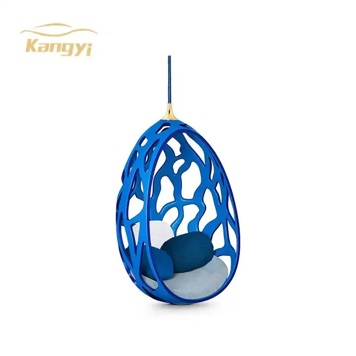 Fiberglass Swinging Egg Pod Hanging Chair with Stand