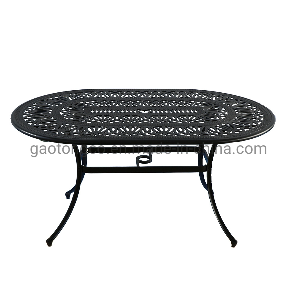 Cast Aluminum Outdoor Dining Table Garden Picnic Table