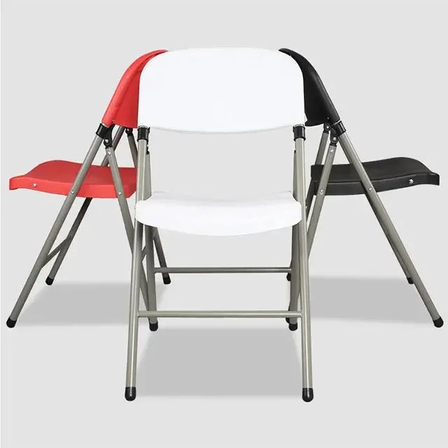 2023 Garden Camping Furniture Industrial Outdoor Steel Iron Metal Folding Chair for Dining Room