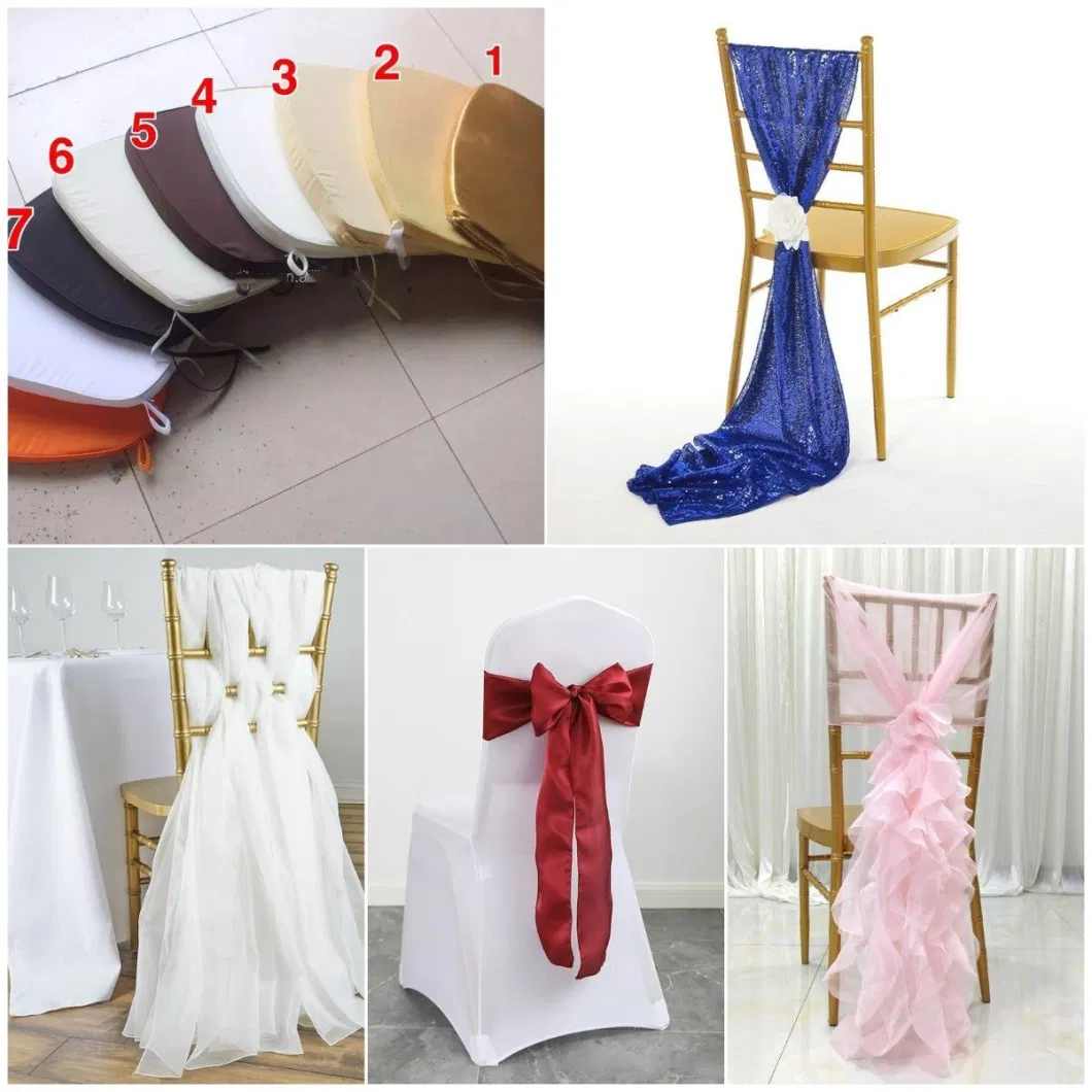 Stackable PC Resin Crystal Wedding Banquet Silla Tiffany Chiavari Dining Chair