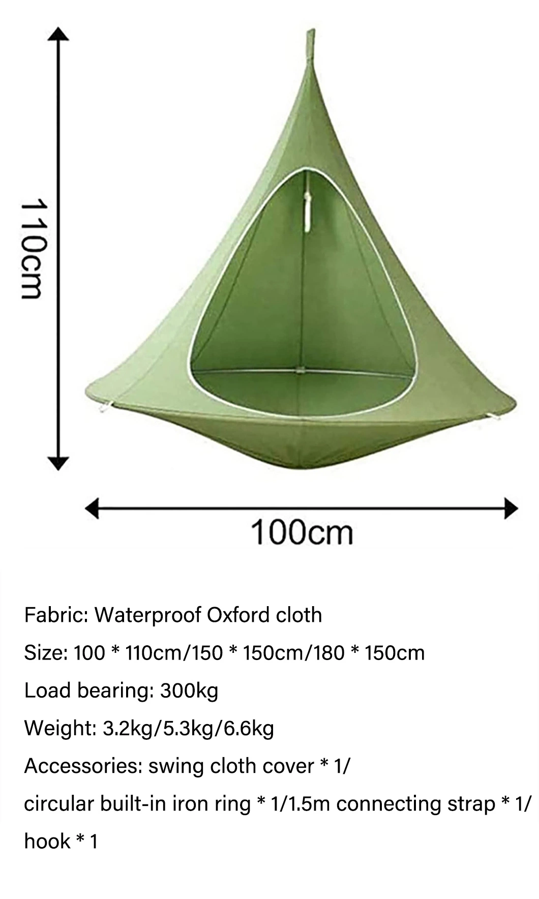 Customized Butterfly Shaped Swing Chair for Outdoor Camping with Oxford Cloth Hammock