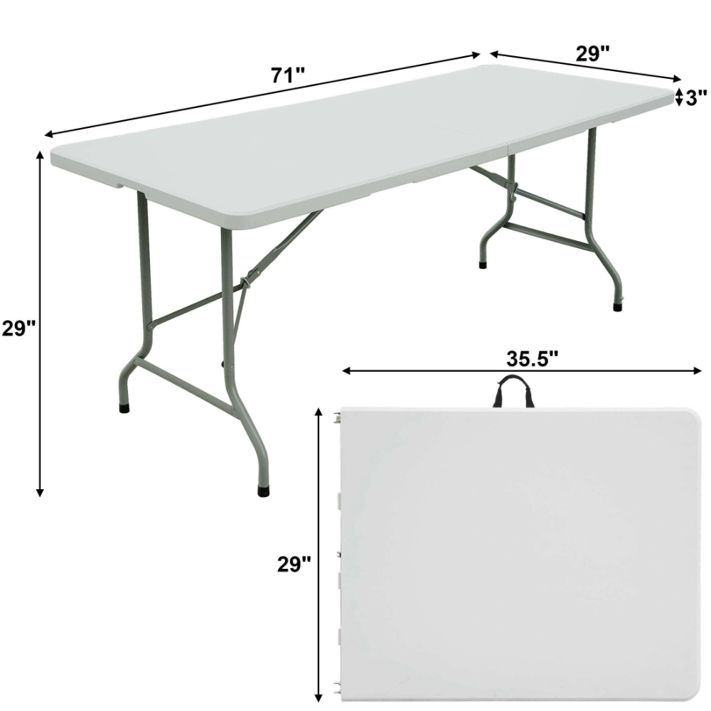 Custom Outdoor Portable Camping Table Rectangular Outdoor Plastic Folding Table