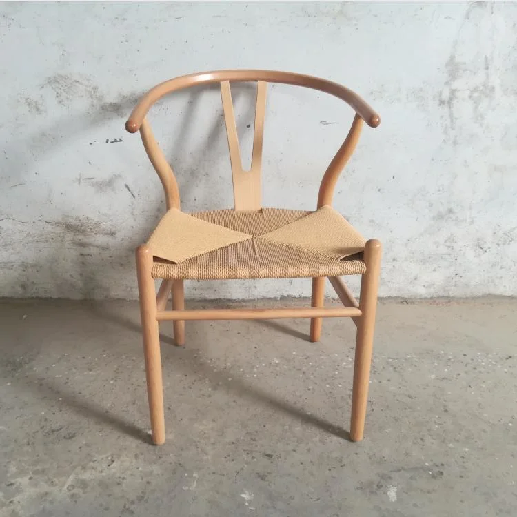 Black Hans Wegner Chair Y Wishbone Chair with Armrest