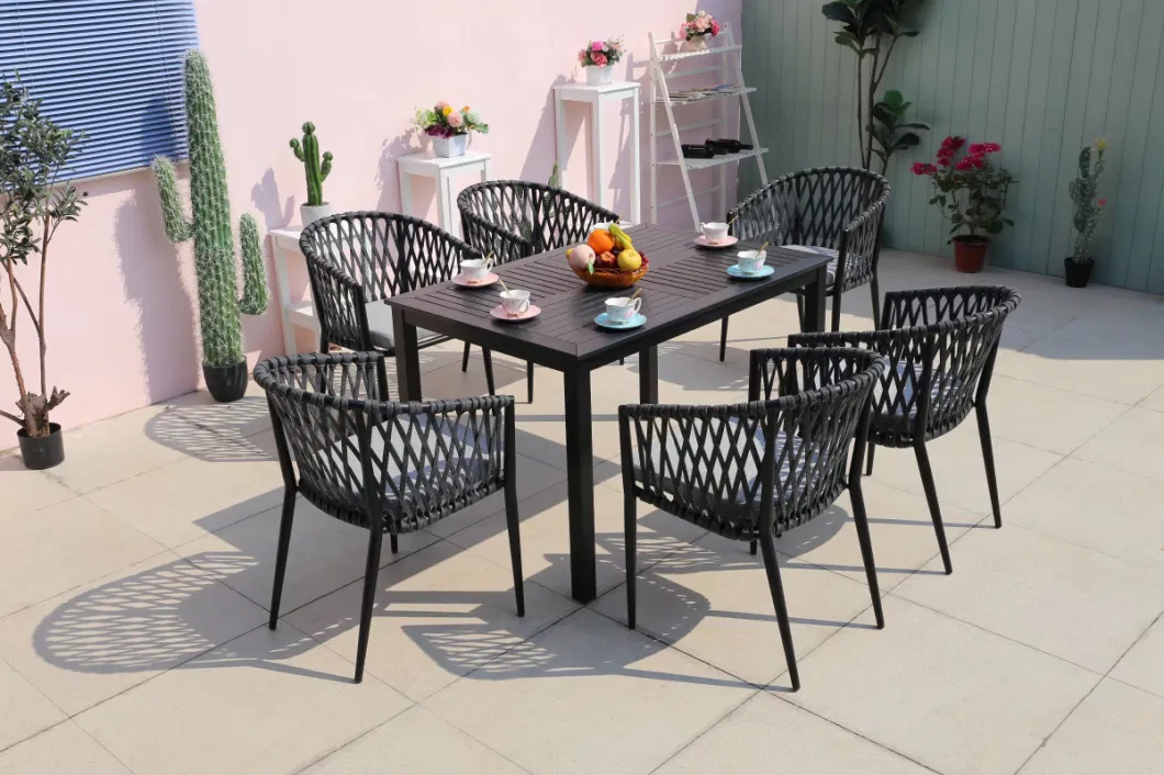 Outdoor Tables and Chairs Nordic Outdoor Garden Hotel Balcony Simple Waterproof Rope Chair Leisure Combination