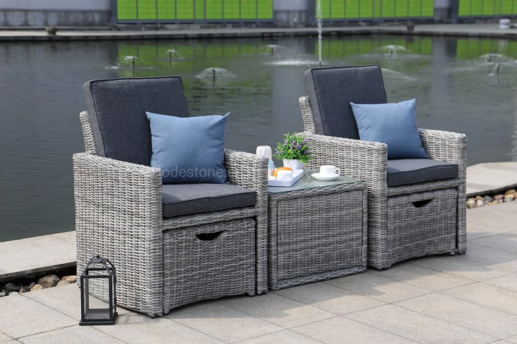 PE Wicker Outdoor Dining Conversation Set Rttan Bistro Patio Set