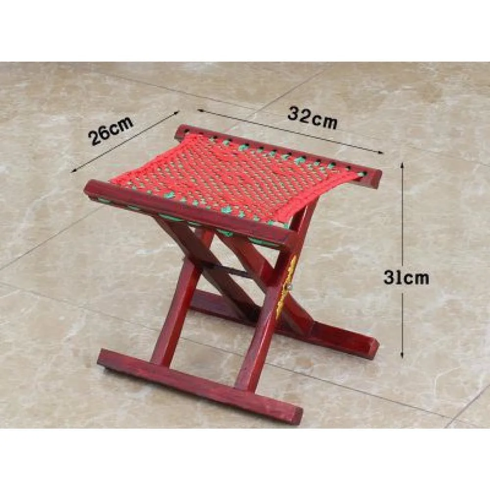 Folding Stool Multipurpose Bamboo Stool Low Stool Collapsible Ci19553