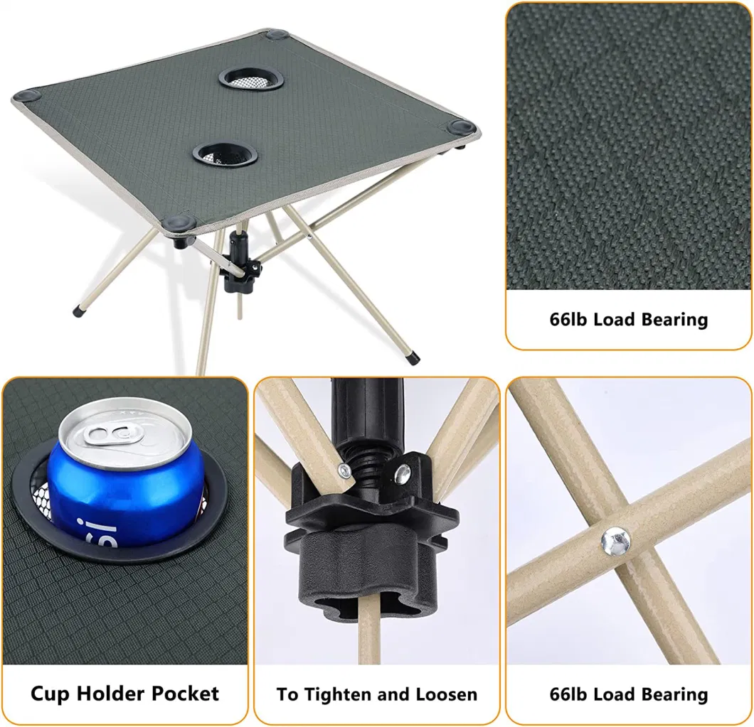 Woqi Portable Camping Table, Small and Lightweight Backpack Hiking Table