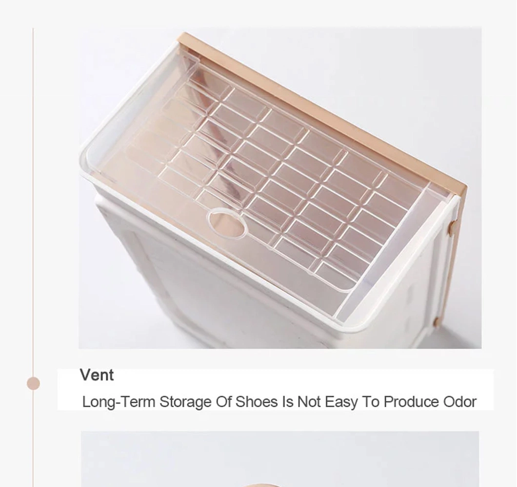 6 PCS Clear Drop Front Big Stackable Plastic Box Basketball Shoe Rack for Organizer Storage Shoe