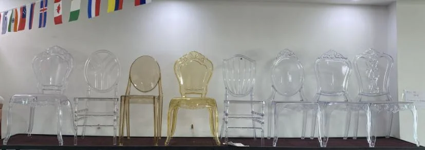 Plastic Tiffany Chair Resin PC Acrylic Wedding Chair Crystal Transparent Acrylic Chairs