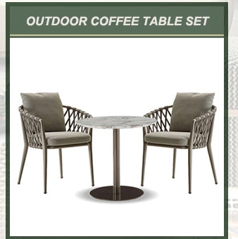 New Design Outdoor Garden Balcony Round Aluminium Marble Coffee Table