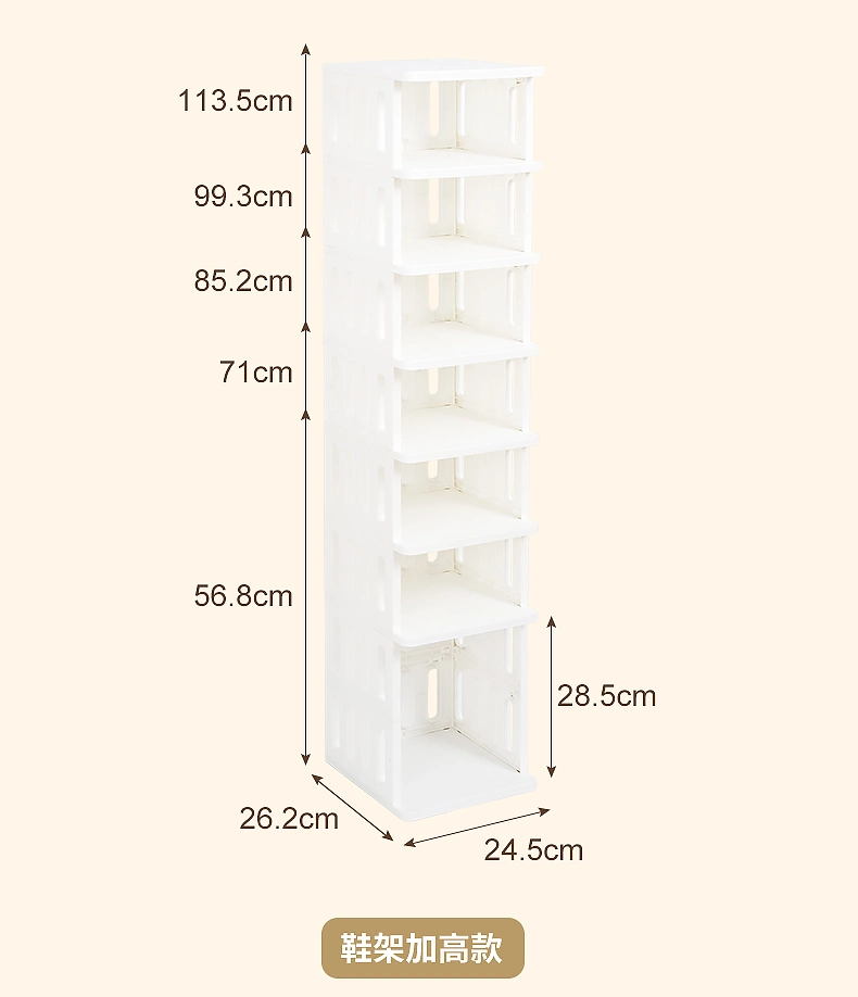 Storage Rack Shoes Storage Organizers Detachable Assembly Plastic Stackable Folding Shoe Rack