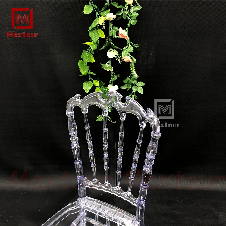 Chaivari Chair Clear Crystal Resin Napoleon Chair for Outdoor Wedding Transparent Basic