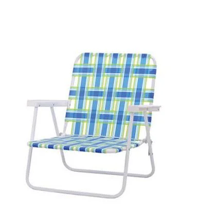 Outdoor Folding Steel Lightweight Portable Plastic Web Lawn Beach Chair