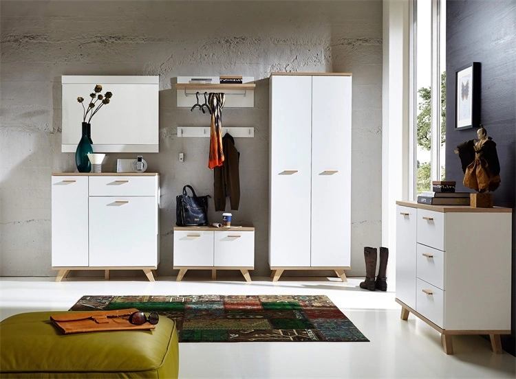 Wooden Shoe Cabinet Rack with Door and Drawer